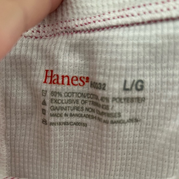 Thermal Underwear in White & Pink Stitching - Picture 2 of 8